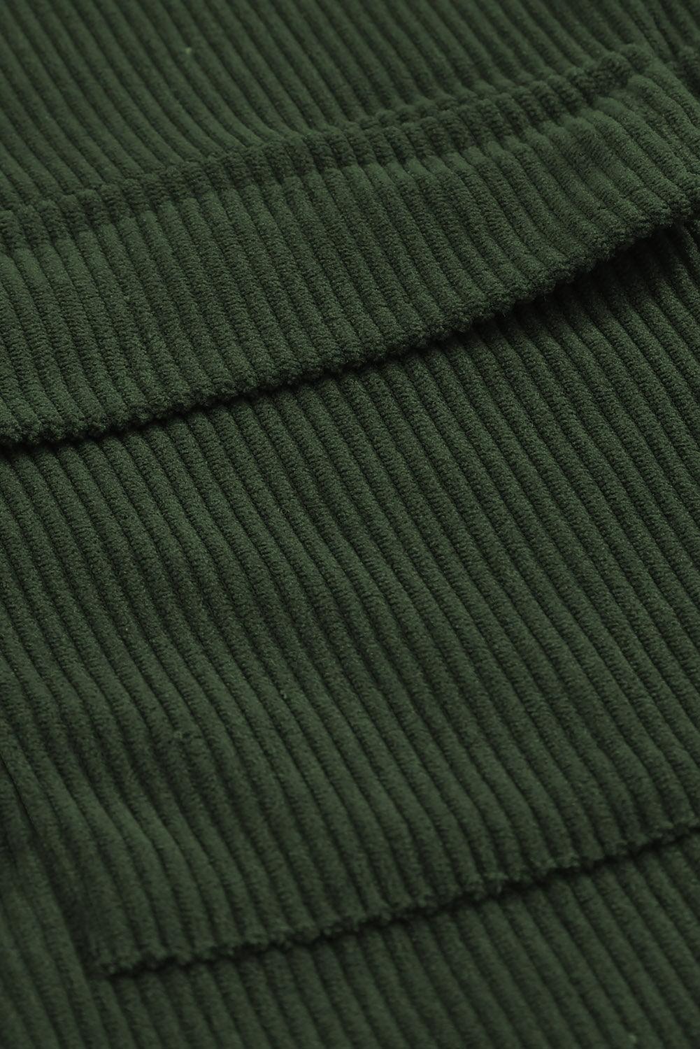 Hazel Blues® | Pocketed Button Ribbed Textured Shacket