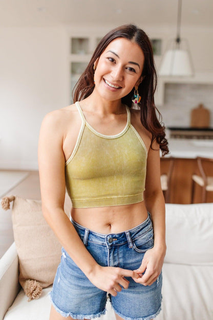 Hazel Blues® | Rendezvous Crop Tank In Mustard