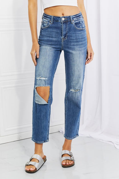 Hazel Blues® | RISEN Emily High Rise Relaxed Jeans