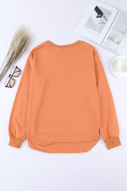 Hazel Blues® | Side Slit Drop Shoulder Sweatshirt