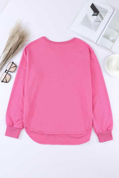 Hazel Blues® | Side Slit Drop Shoulder Sweatshirt