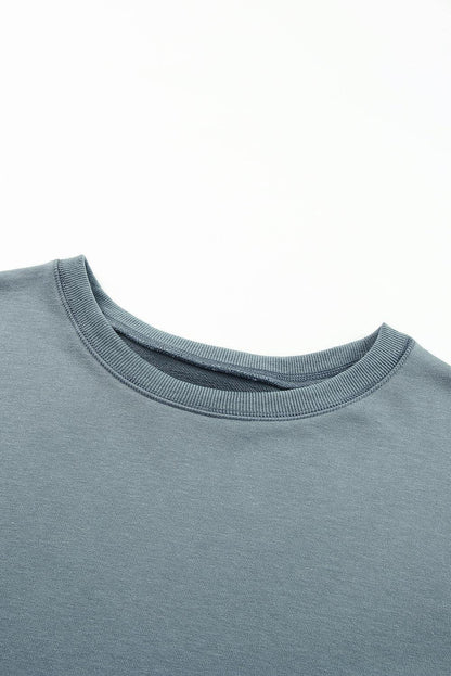 Hazel Blues® | Side Slit Drop Shoulder Sweatshirt