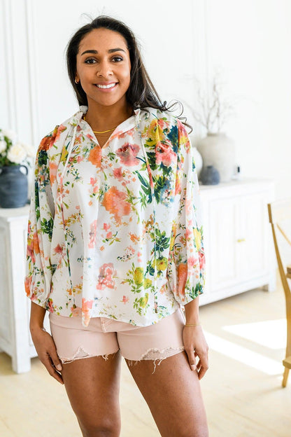 Hazel Blues® | Spring Haiku Floral Blouse
