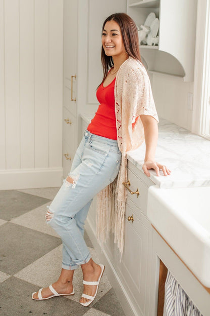 Hazel Blues® | Super Light Destroyed Boyfriend Jeans