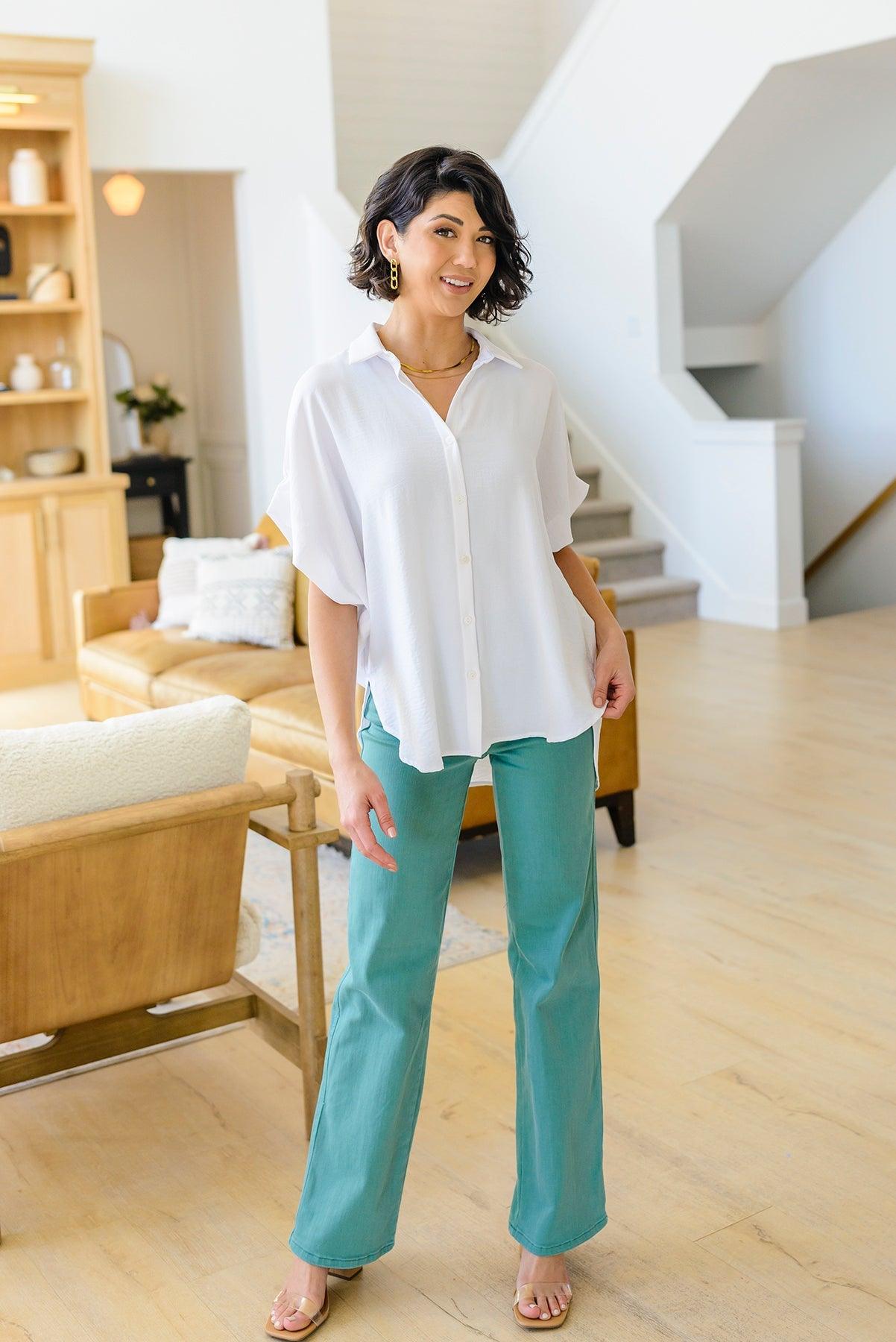 Hazel Blues® | Sweet Simplicity Button Down Blouse