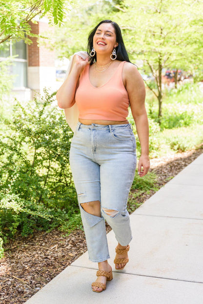 Hazel Blues® | Tell Me More Crop Tank In Coral