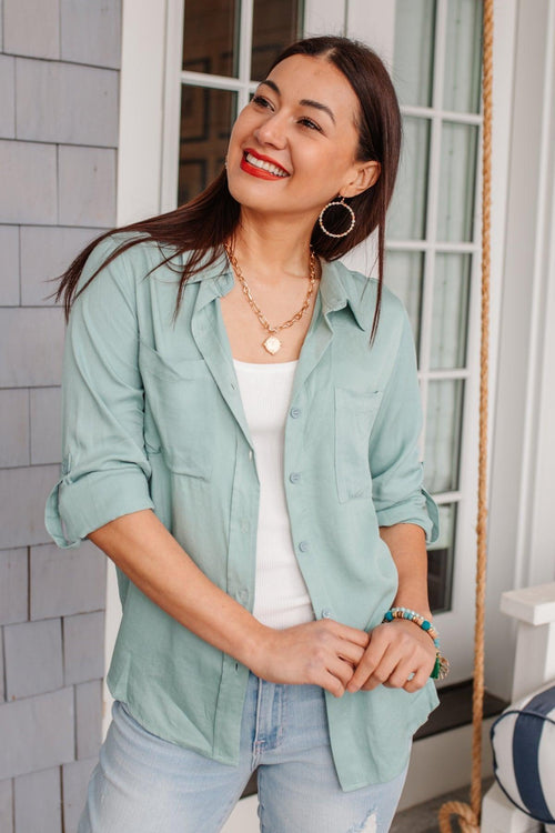 Hazel Blues® | Unwavering Confidence Blouse in Light Blue