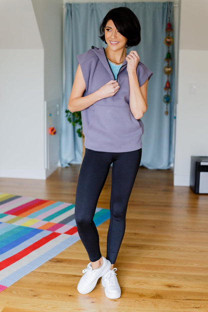 Hazel Blues® | Up And Ready Cap Sleeve Workout Hoodie