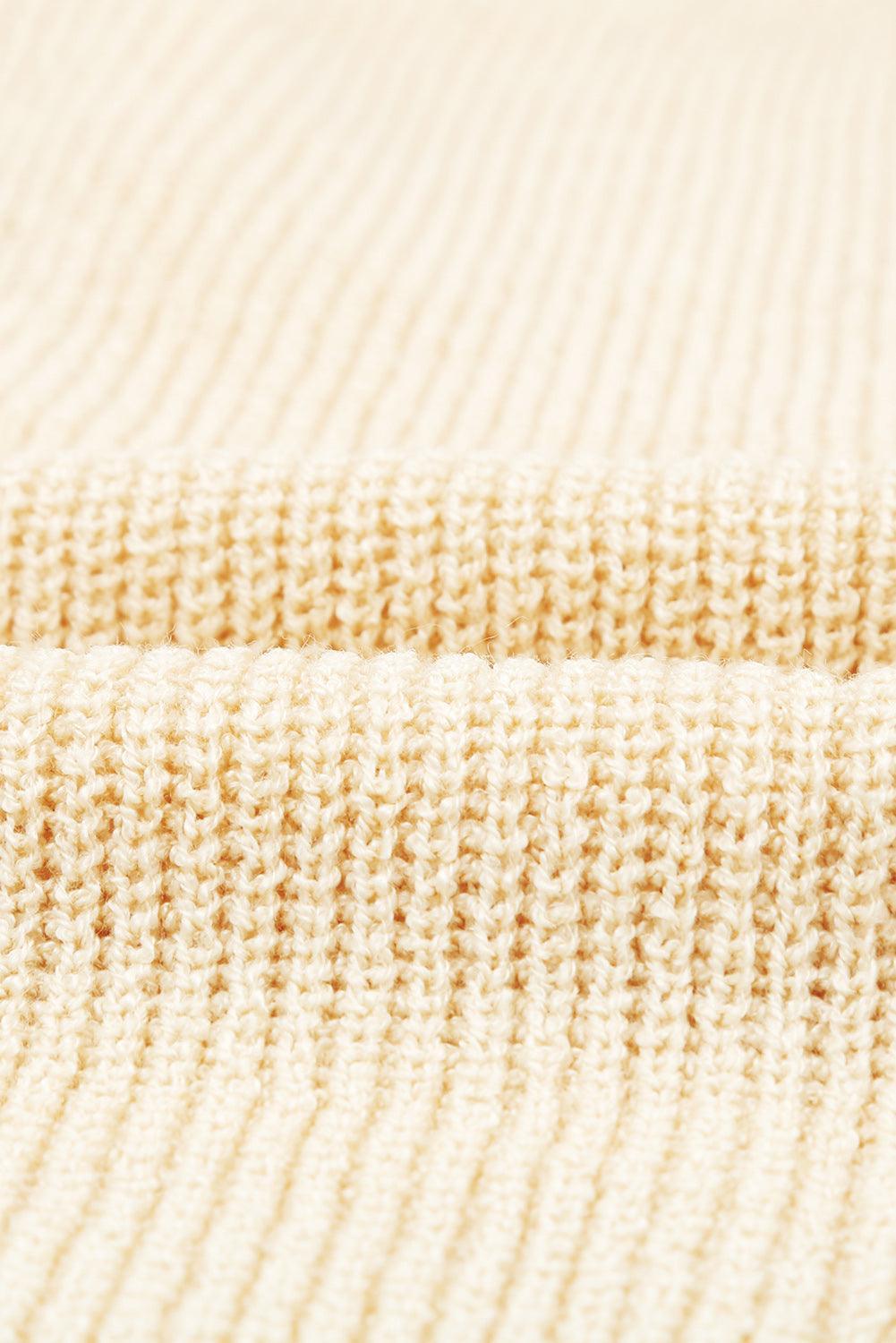 Hazel Blues® | Zipper V-Neck Dropped Sleeve Hooded Solid Sweater
