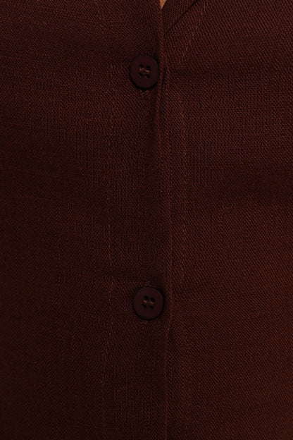 Cami Midi Dress - Chocolate Brown